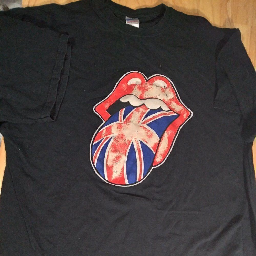 The Rolling Stones Lick UK English Flag Logo T-Shirt